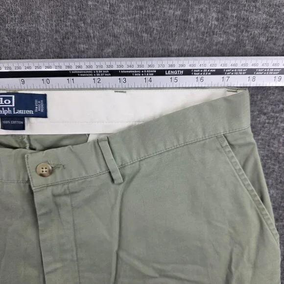 Polo Ralph Lauren Pants Mens 36x32 Green Chino Classic Fit Prospect Cotton